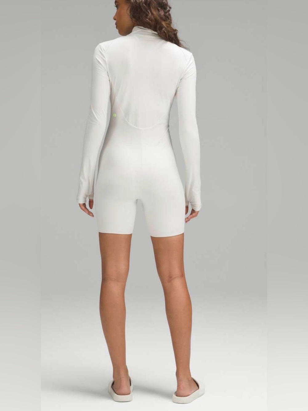 Lululemon Jumpsuit-Tight-Fit Lined Long-Sleeve Onesie Bone Size M, Mesh, COOLMAX